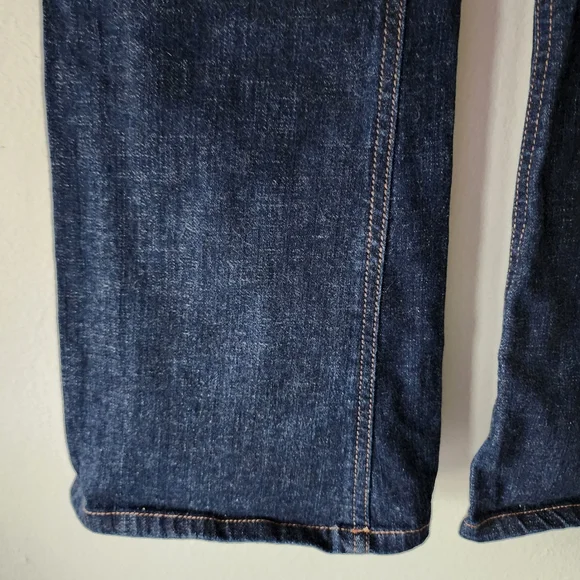 GLO JEANS FLARE Dark Wash Denim Blue Jeans Small Bell Bottom Flare Jeans Size 11 - Picture 3 of 14